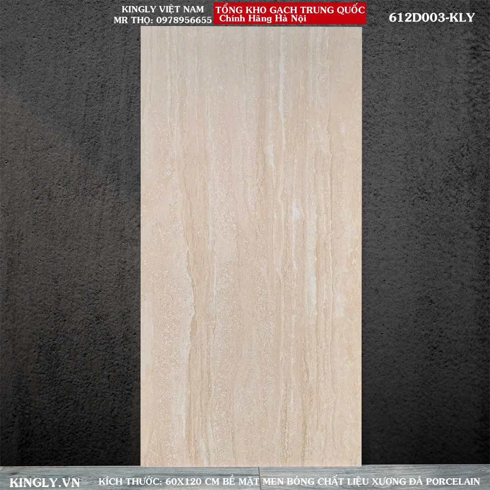 Gạch Vân đá Travertine 60x120 612D003